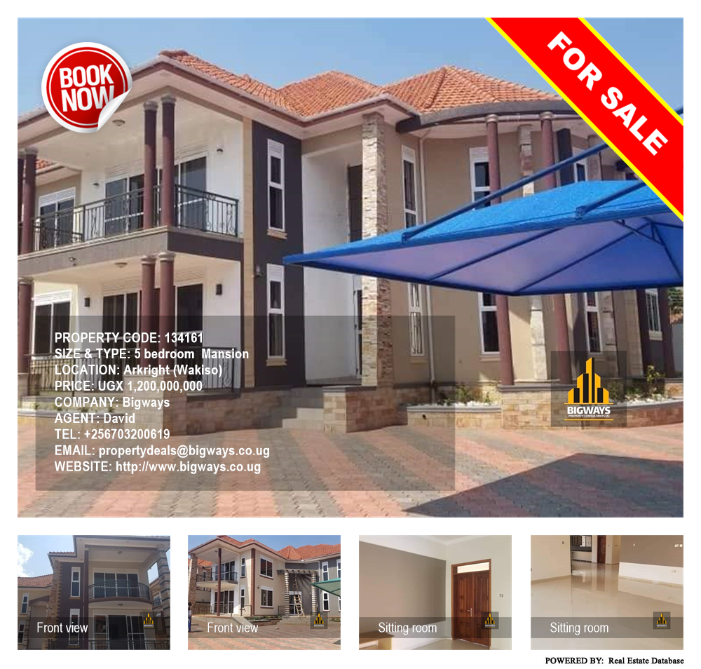 5 bedroom Mansion  for sale in Akright Wakiso Uganda, code: 134161