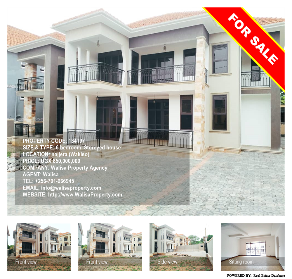 6 bedroom Storeyed house  for sale in Najjera Wakiso Uganda, code: 134197
