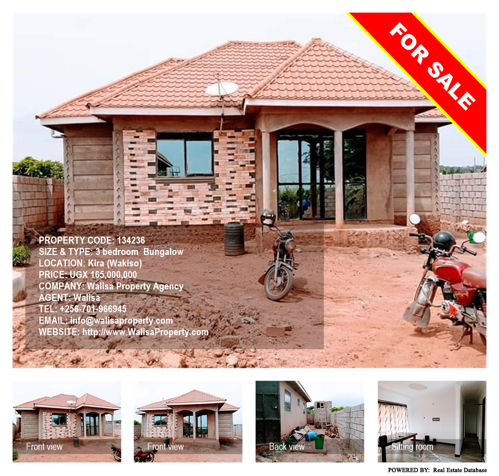 3 bedroom Bungalow  for sale in Kira Wakiso Uganda, code: 134236