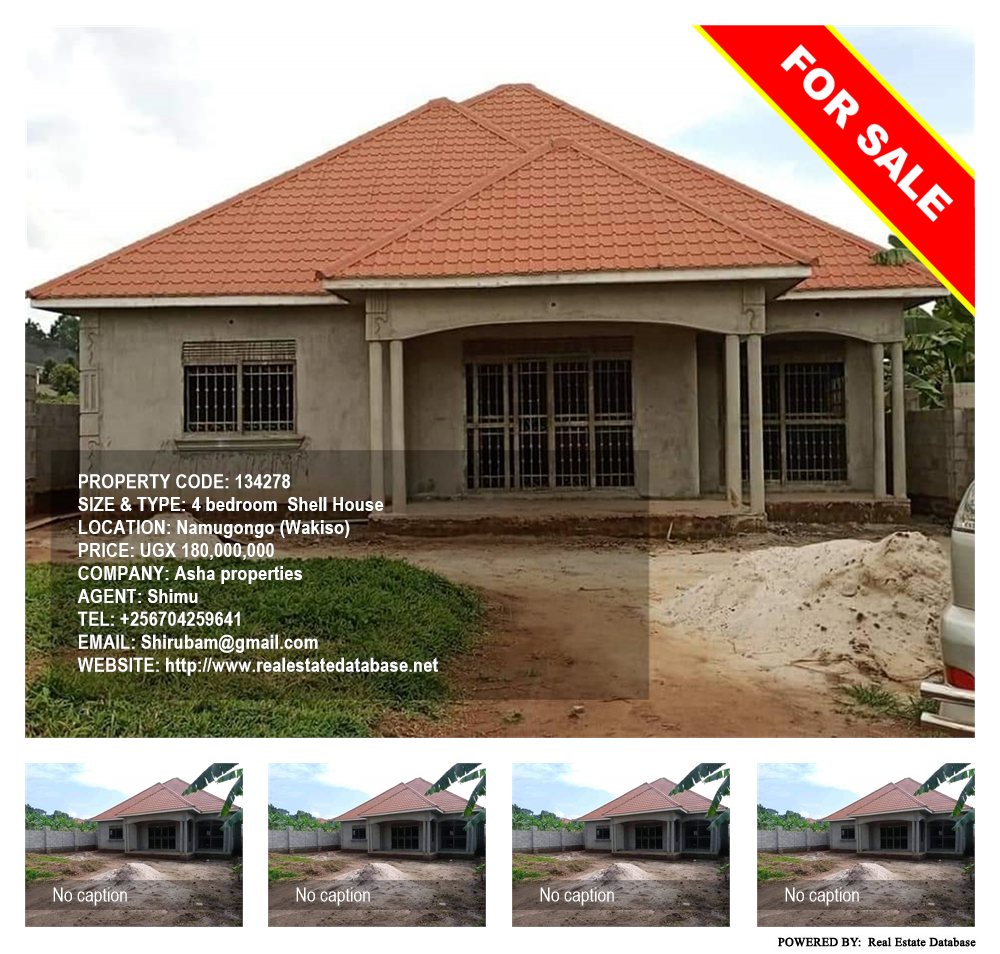 4 bedroom Shell House  for sale in Namugongo Wakiso Uganda, code: 134278