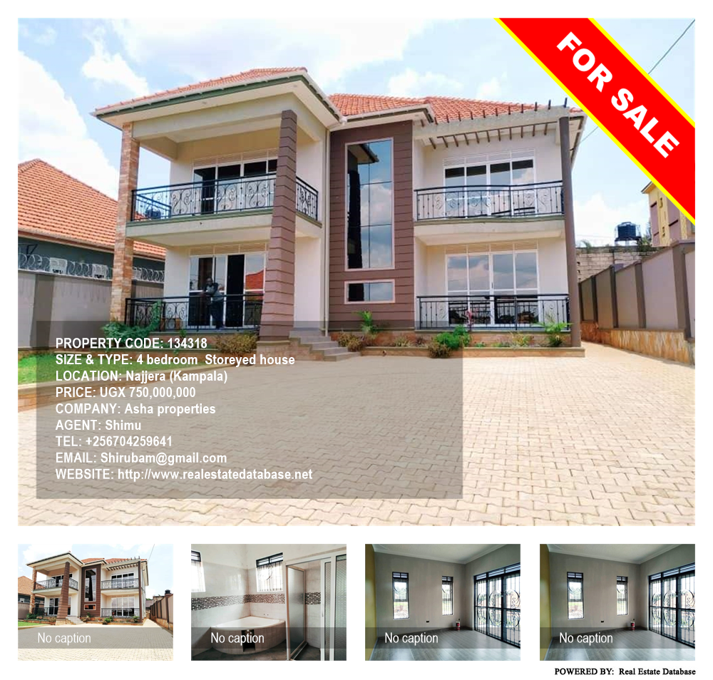 4 bedroom Storeyed house  for sale in Najjera Kampala Uganda, code: 134318