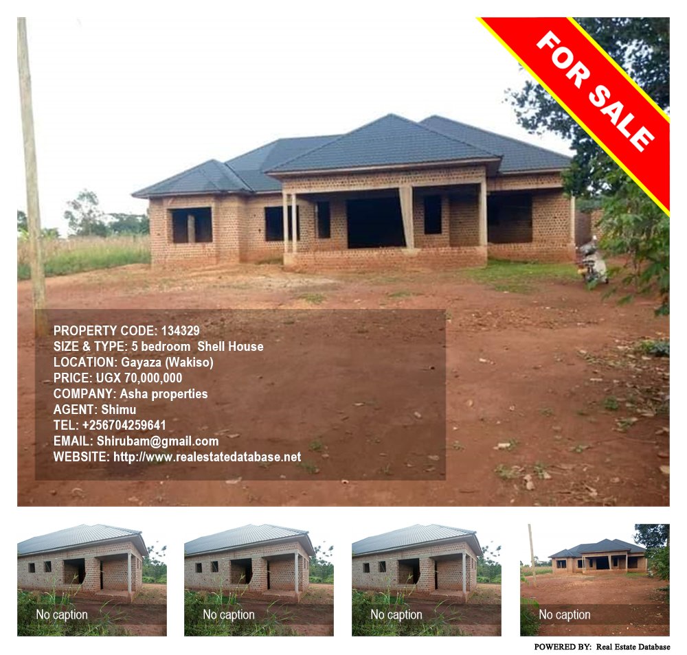 5 bedroom Shell House  for sale in Gayaza Wakiso Uganda, code: 134329