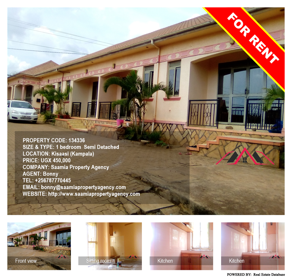 1 bedroom Semi Detached  for rent in Kisaasi Kampala Uganda, code: 134336