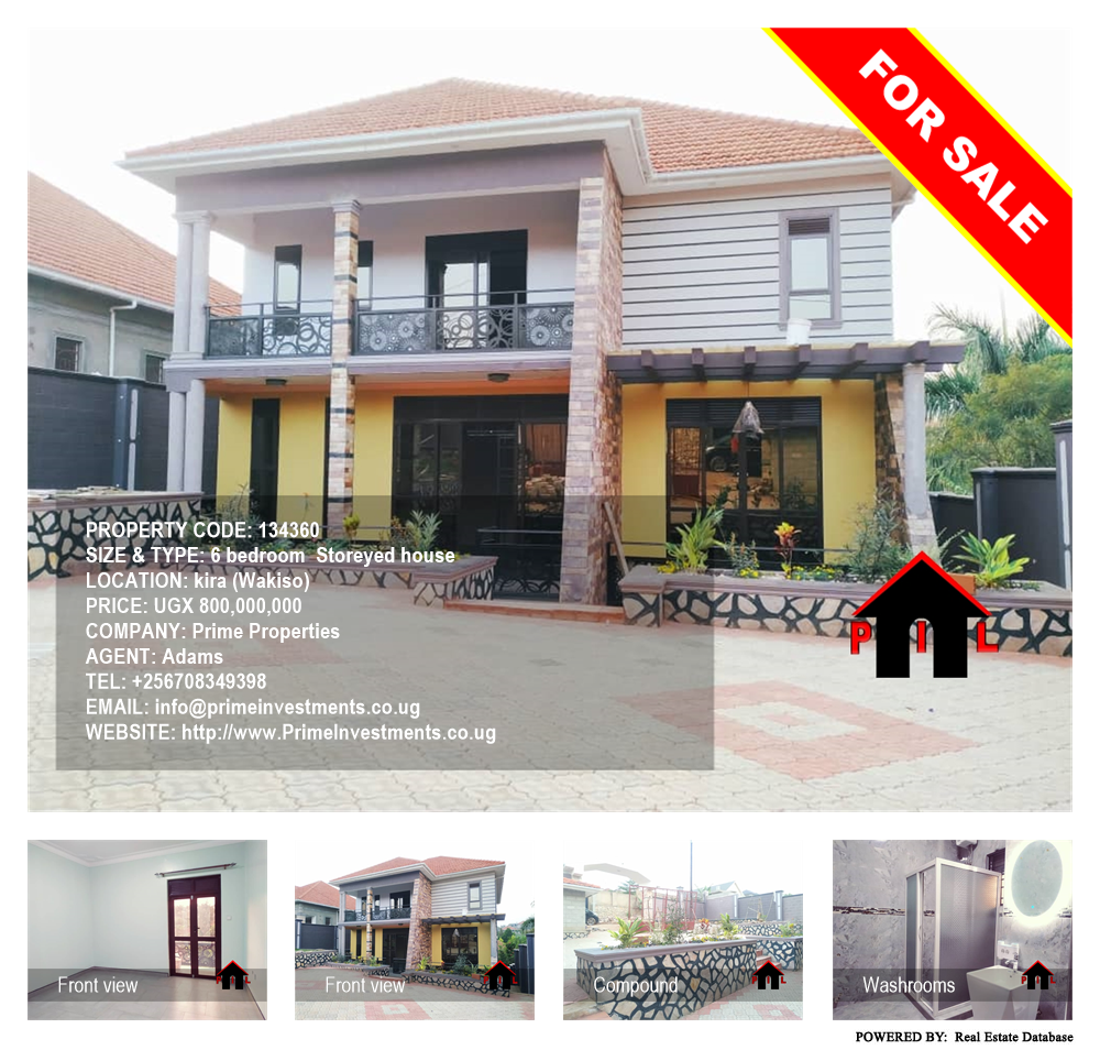 6 bedroom Storeyed house  for sale in Kira Wakiso Uganda, code: 134360