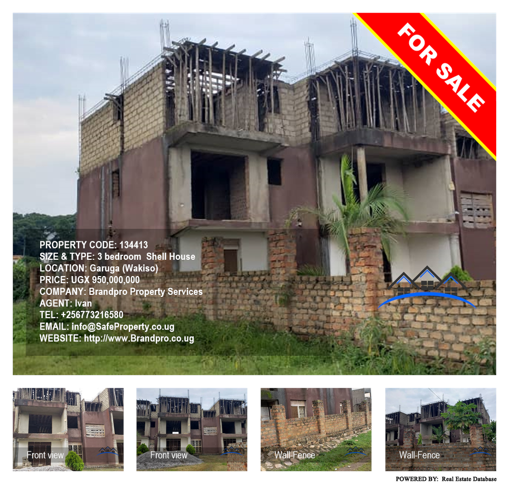 3 bedroom Shell House  for sale in Garuga Wakiso Uganda, code: 134413