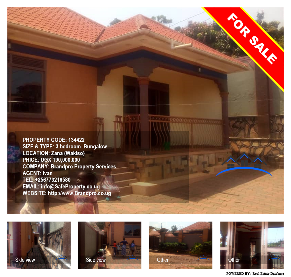 3 bedroom Bungalow  for sale in Zana Wakiso Uganda, code: 134422