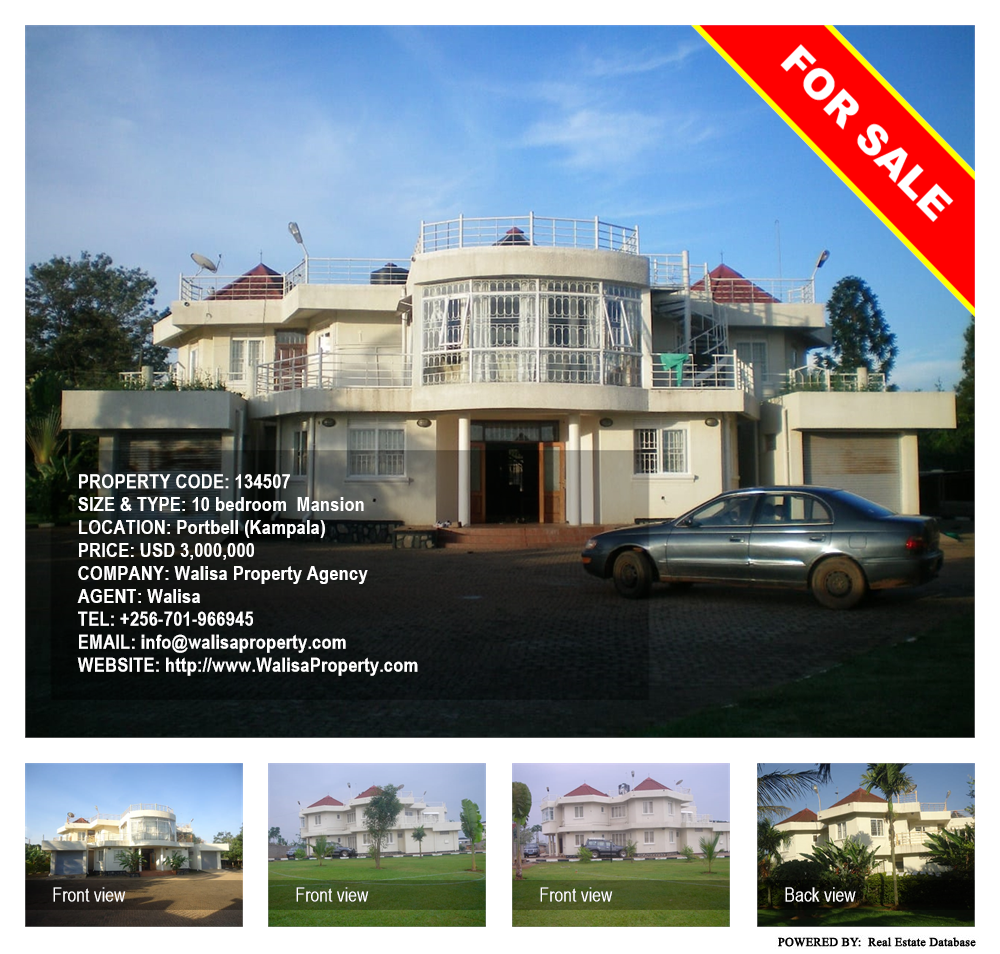 10 bedroom Mansion  for sale in Portbell Kampala Uganda, code: 134507