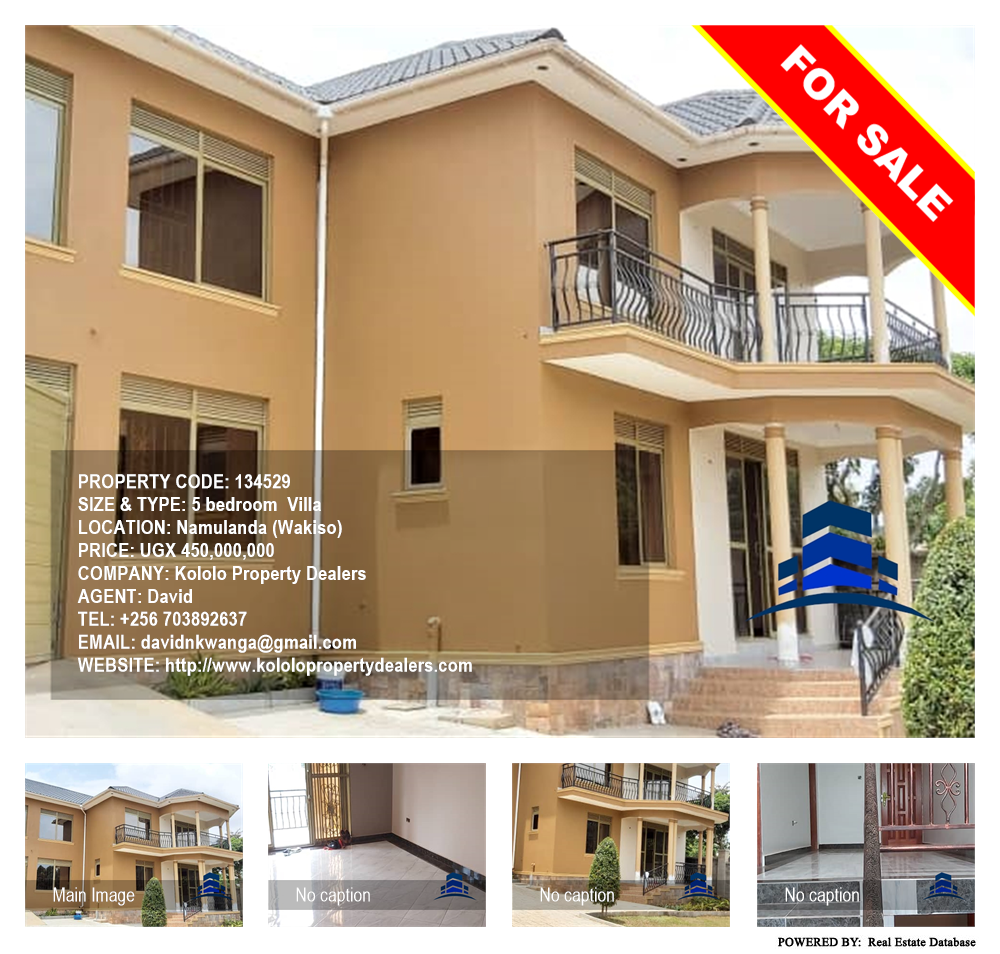 5 bedroom Villa  for sale in Namulanda Wakiso Uganda, code: 134529
