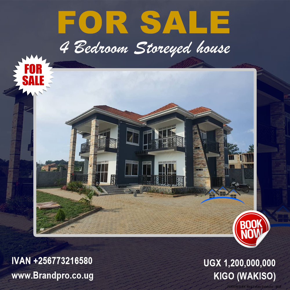 4 bedroom Storeyed house  for sale in Kigo Wakiso Uganda, code: 134537