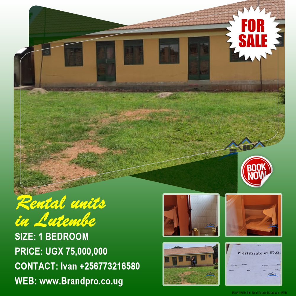 1 bedroom Rental units  for sale in Lutembe Wakiso Uganda, code: 134544