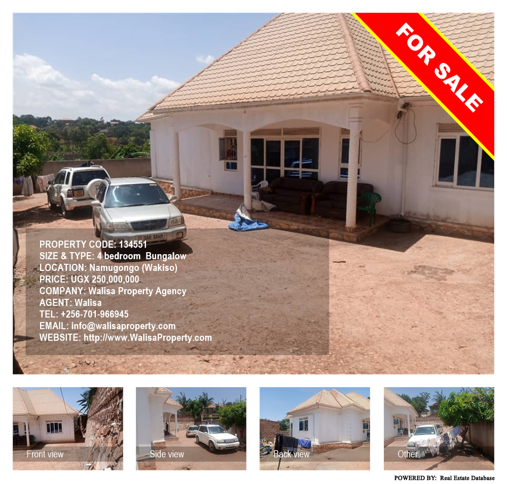 4 bedroom Bungalow  for sale in Namugongo Wakiso Uganda, code: 134551