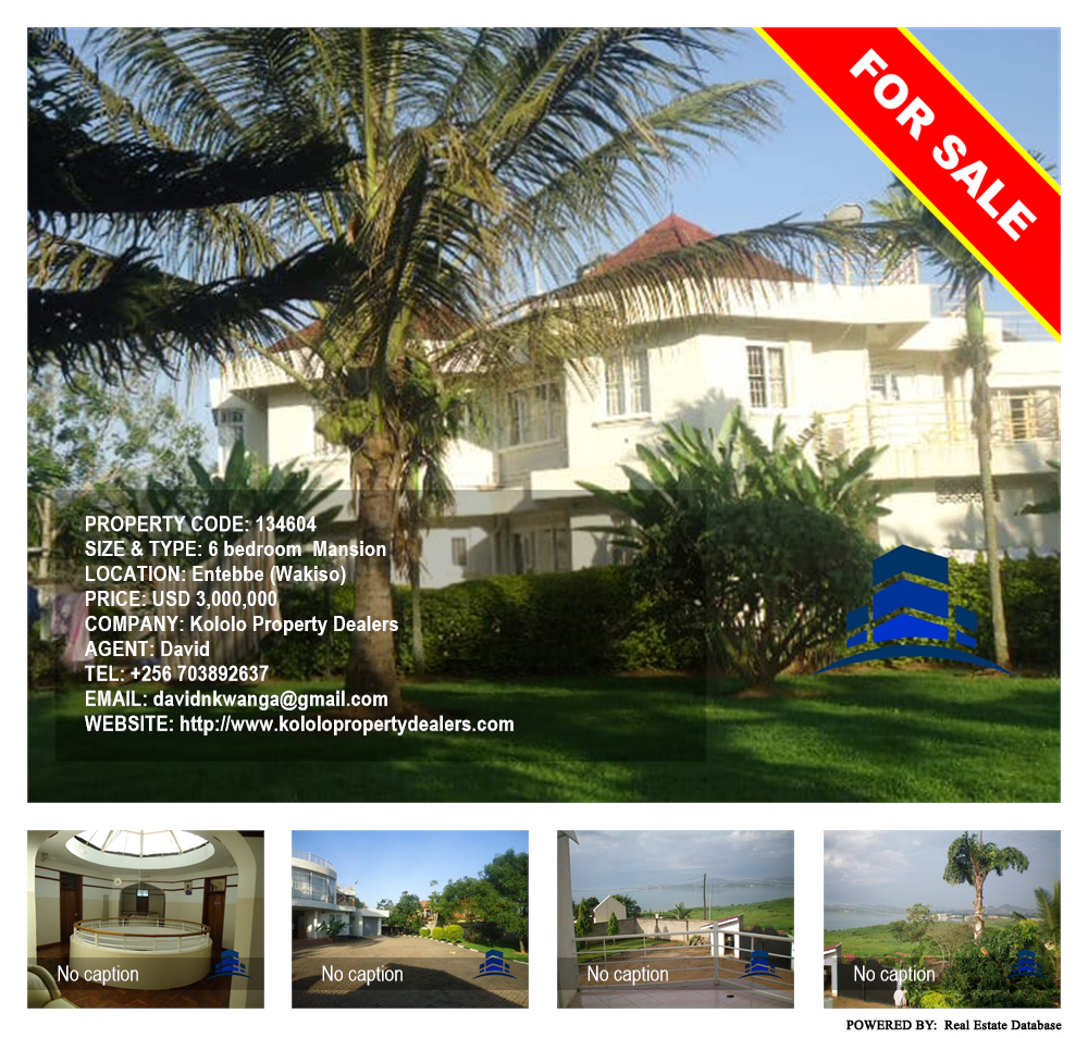6 bedroom Mansion  for sale in Entebbe Wakiso Uganda, code: 134604