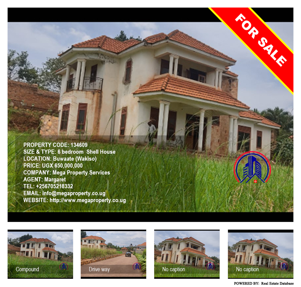 6 bedroom Shell House  for sale in Buwaate Wakiso Uganda, code: 134609