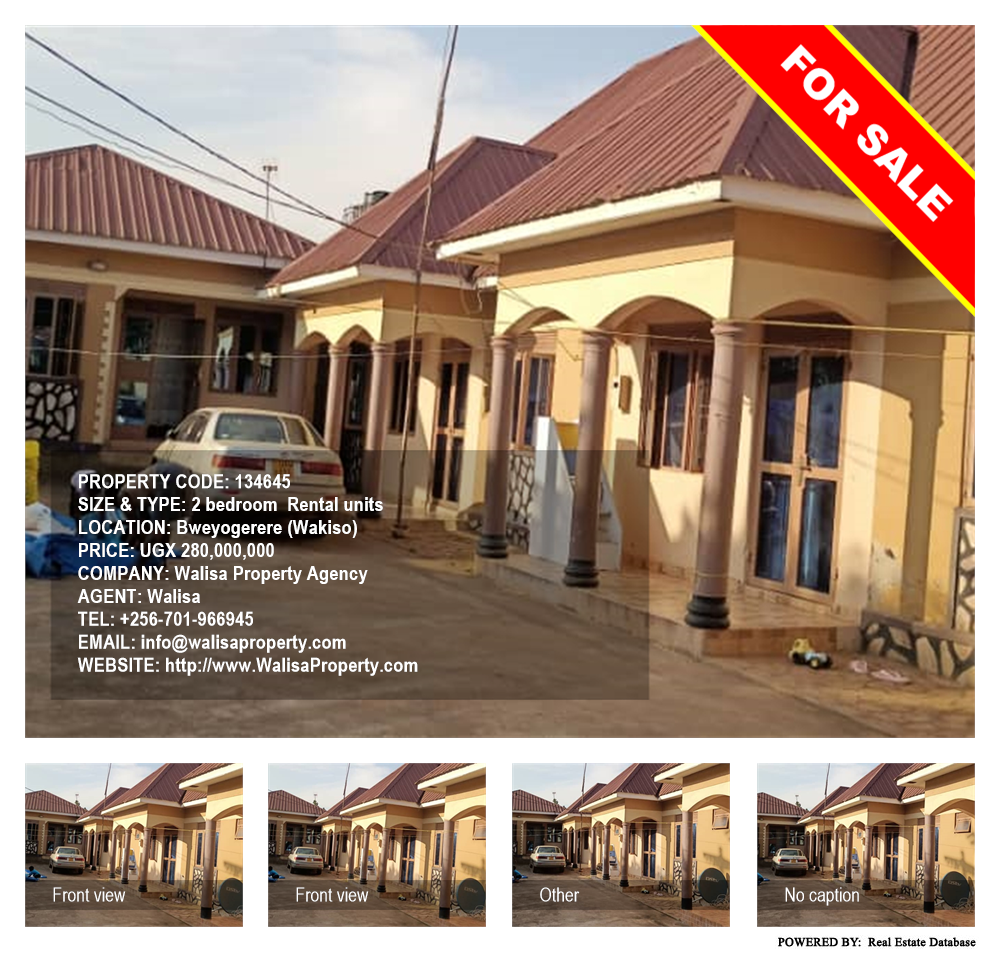 2 bedroom Rental units  for sale in Bweyogerere Wakiso Uganda, code: 134645