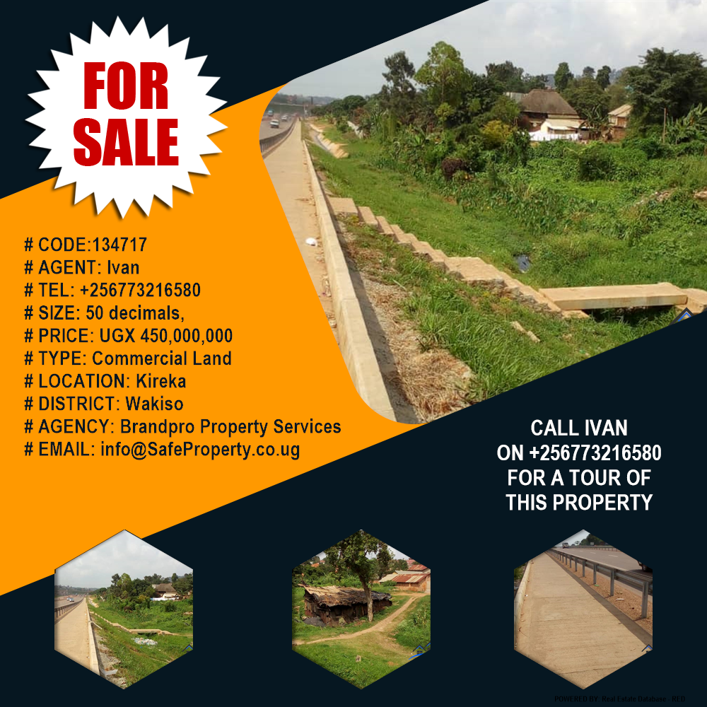 Commercial Land  for sale in Kireka Wakiso Uganda, code: 134717