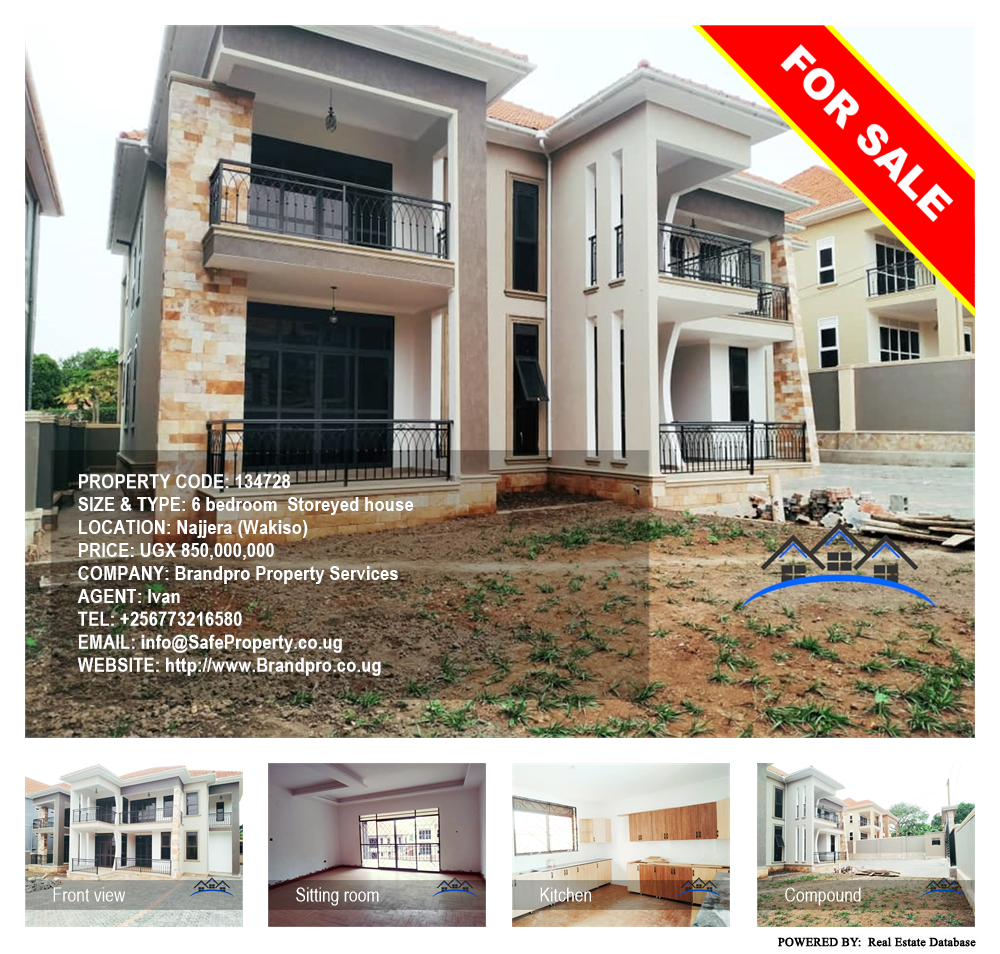 6 bedroom Storeyed house  for sale in Najjera Wakiso Uganda, code: 134728