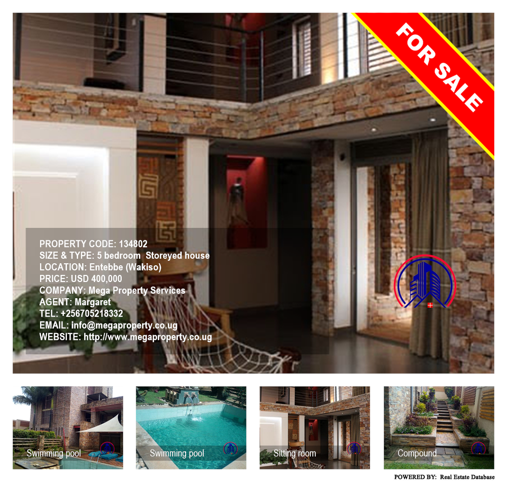 5 bedroom Storeyed house  for sale in Entebbe Wakiso Uganda, code: 134802