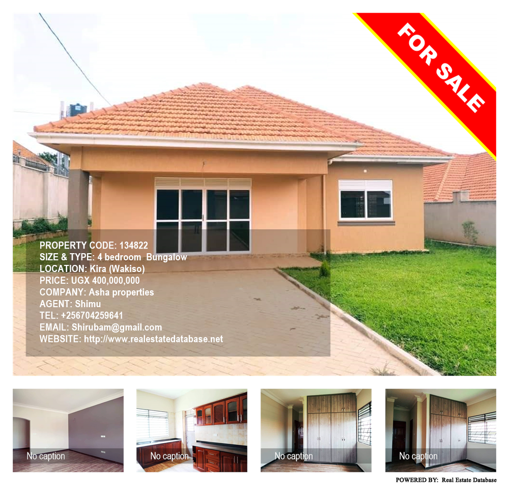 4 bedroom Bungalow  for sale in Kira Wakiso Uganda, code: 134822