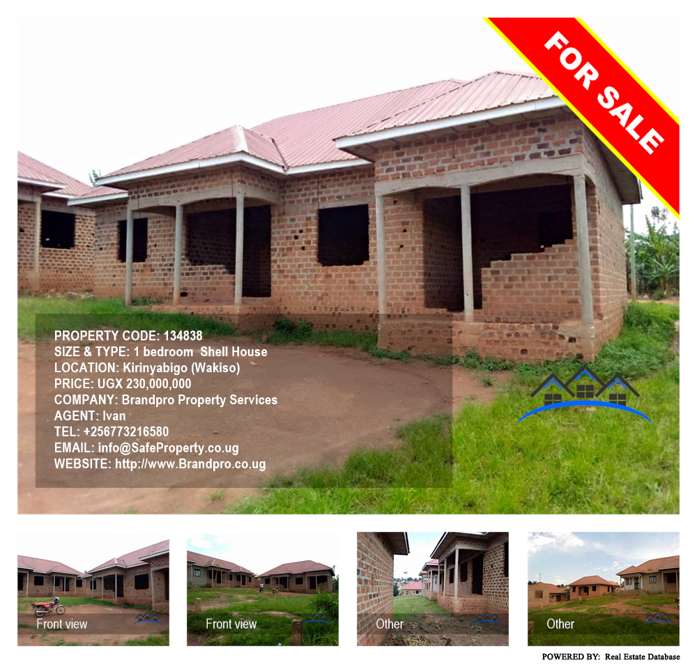 1 bedroom Shell House  for sale in Kirinyabigo Wakiso Uganda, code: 134838