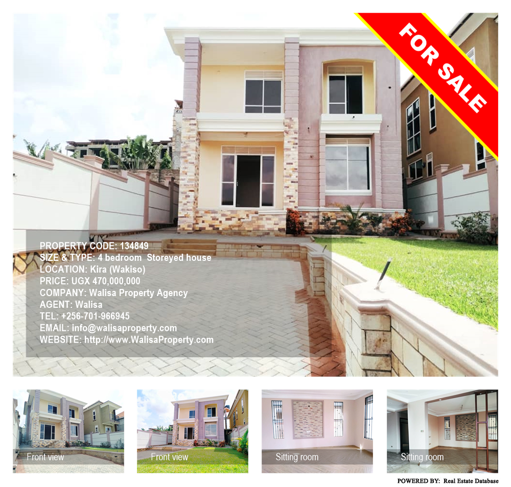 4 bedroom Storeyed house  for sale in Kira Wakiso Uganda, code: 134849