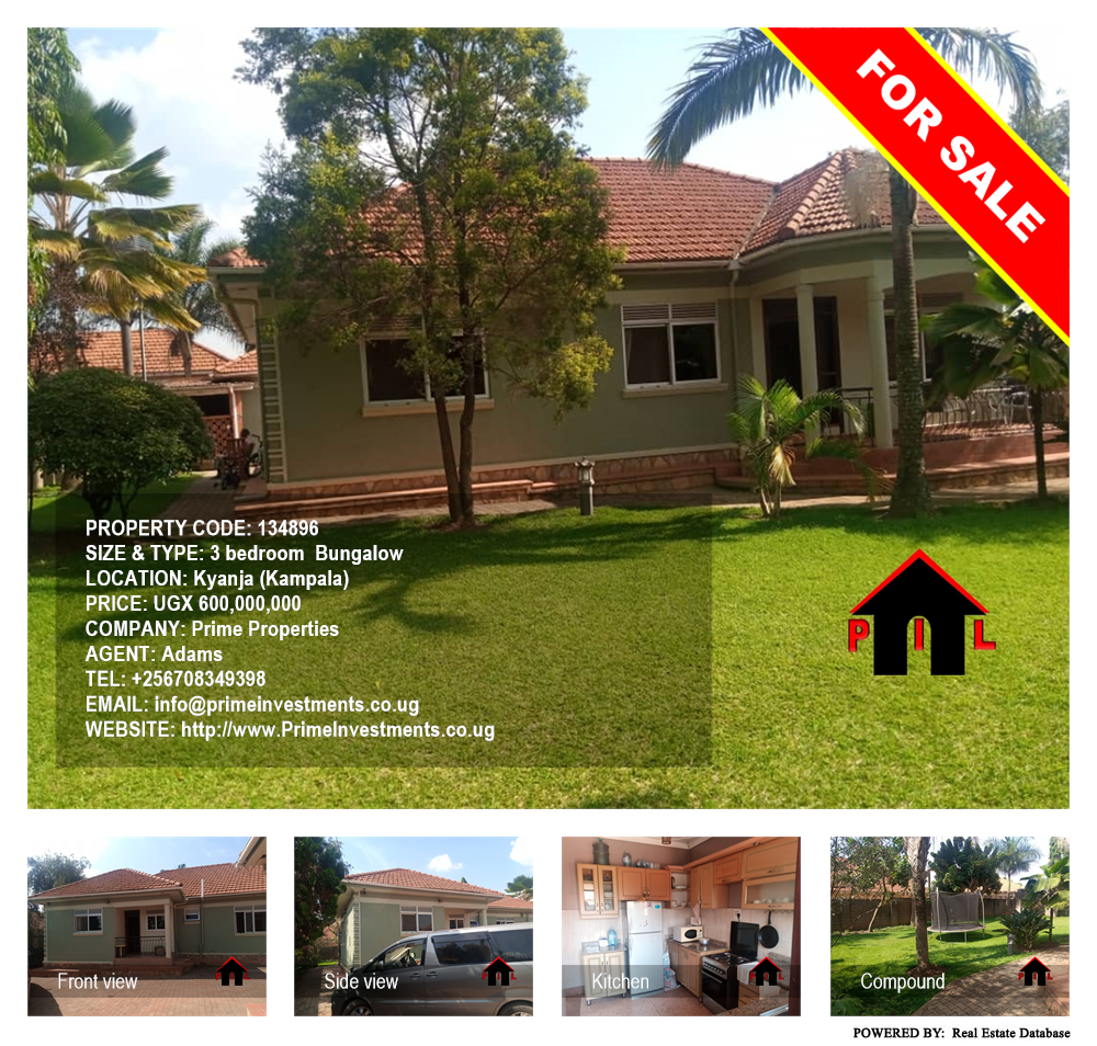 3 bedroom Bungalow  for sale in Kyanja Kampala Uganda, code: 134896