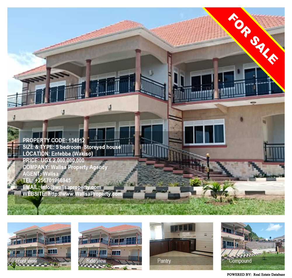 5 bedroom Storeyed house  for sale in Entebbe Wakiso Uganda, code: 134912