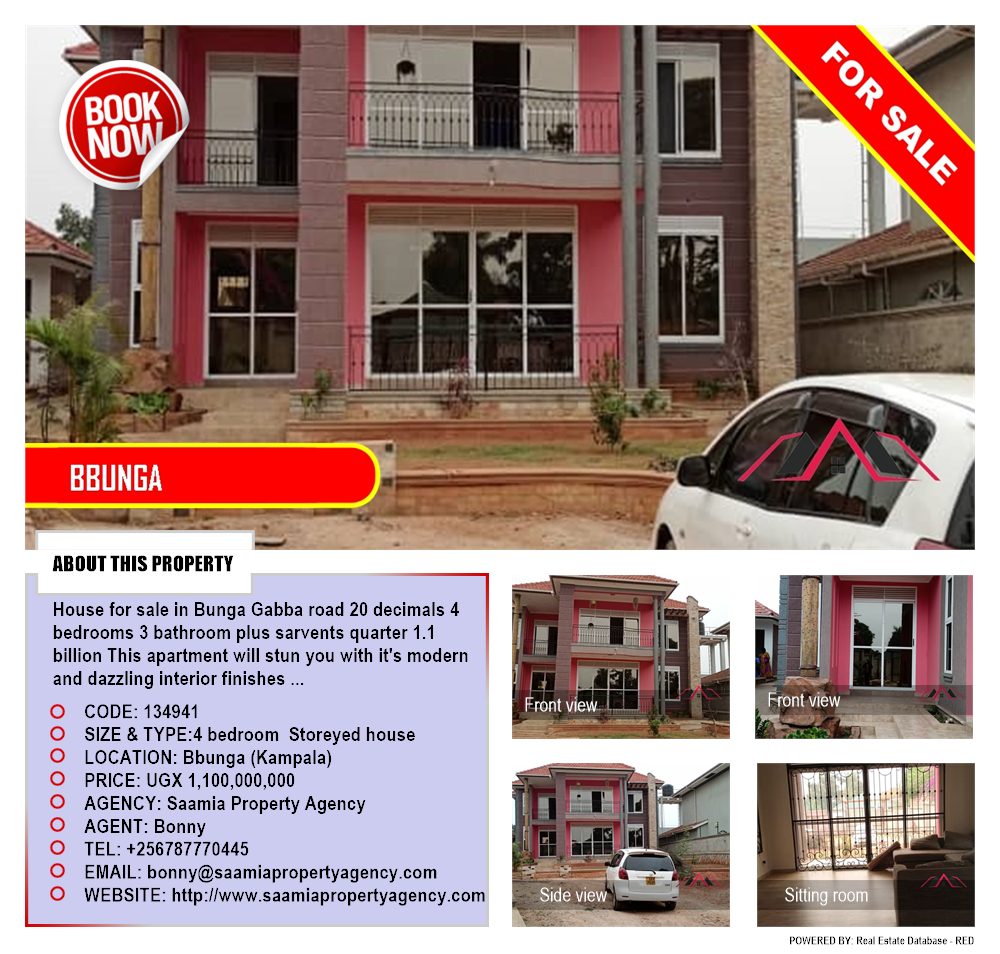 4 bedroom Storeyed house  for sale in Bbunga Kampala Uganda, code: 134941