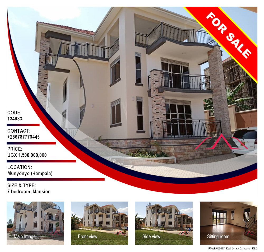 7 bedroom Mansion  for sale in Munyonyo Kampala Uganda, code: 134983