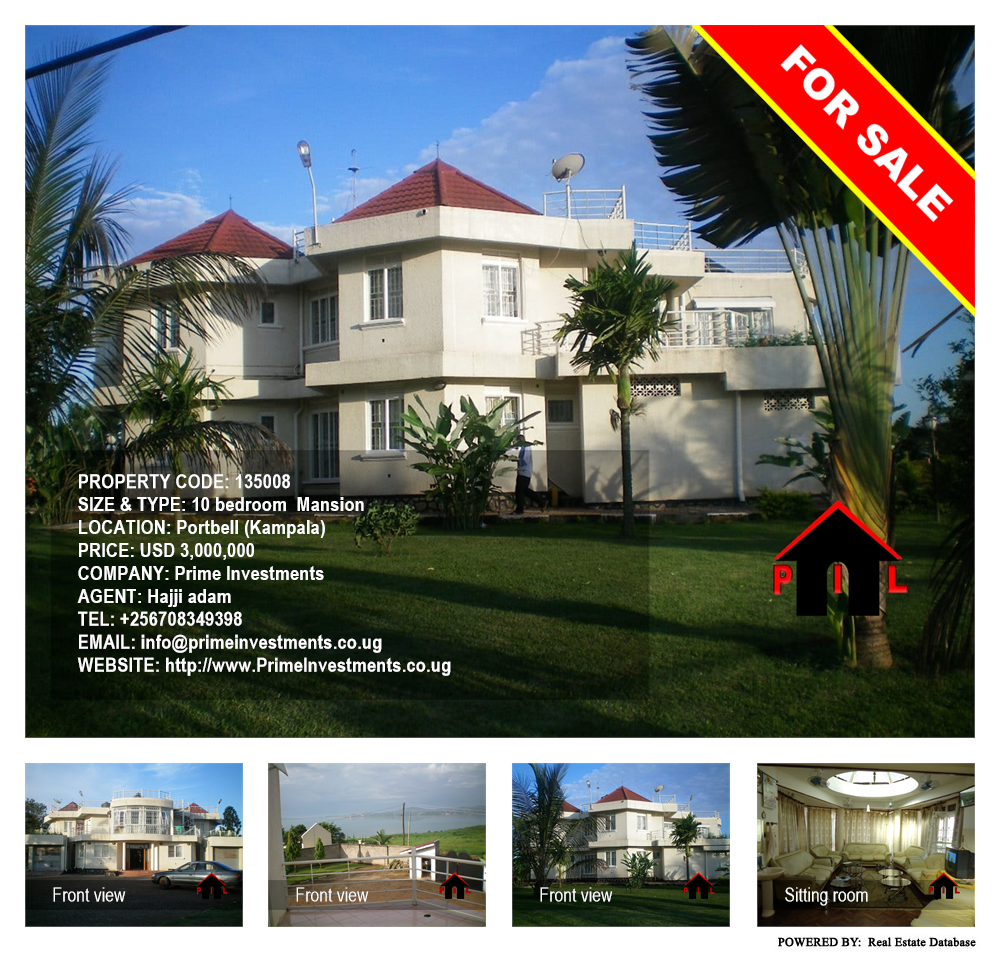 10 bedroom Mansion  for sale in Portbell Kampala Uganda, code: 135008