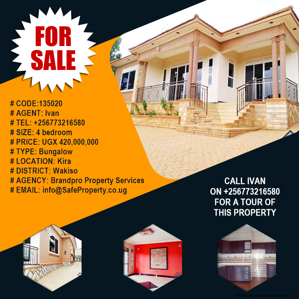 4 bedroom Bungalow  for sale in Kira Wakiso Uganda, code: 135020