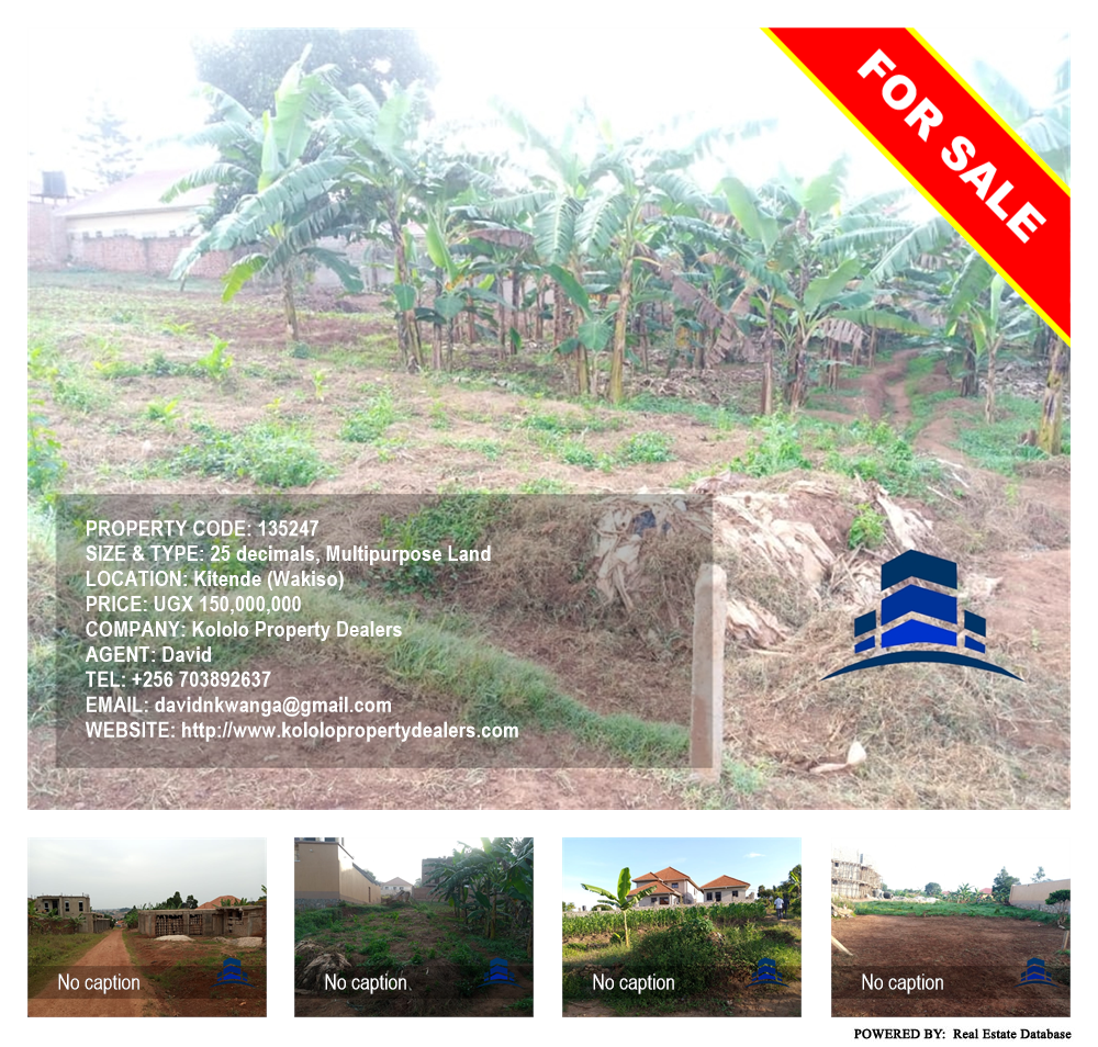 Multipurpose Land  for sale in Kitende Wakiso Uganda, code: 135247