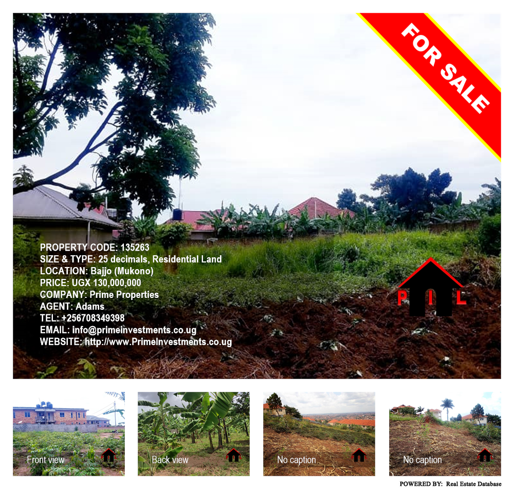 Residential Land  for sale in Bajjo Mukono Uganda, code: 135263