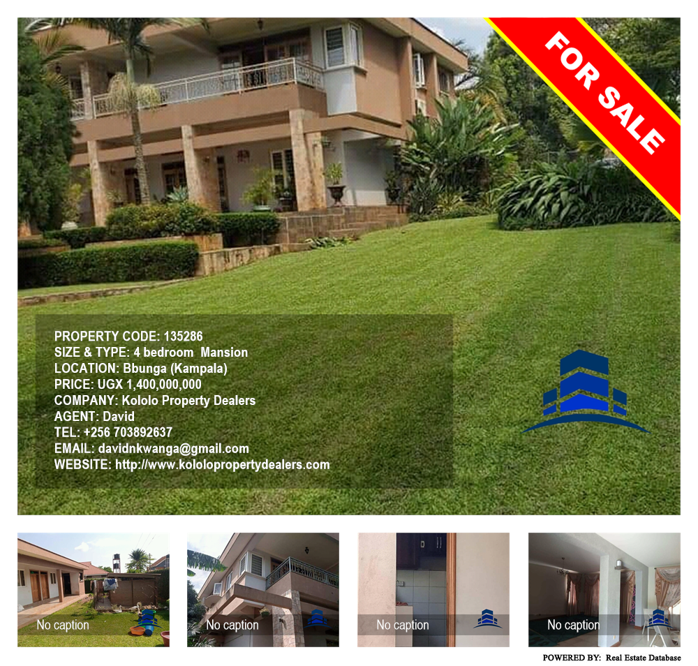 4 bedroom Mansion  for sale in Bbunga Kampala Uganda, code: 135286