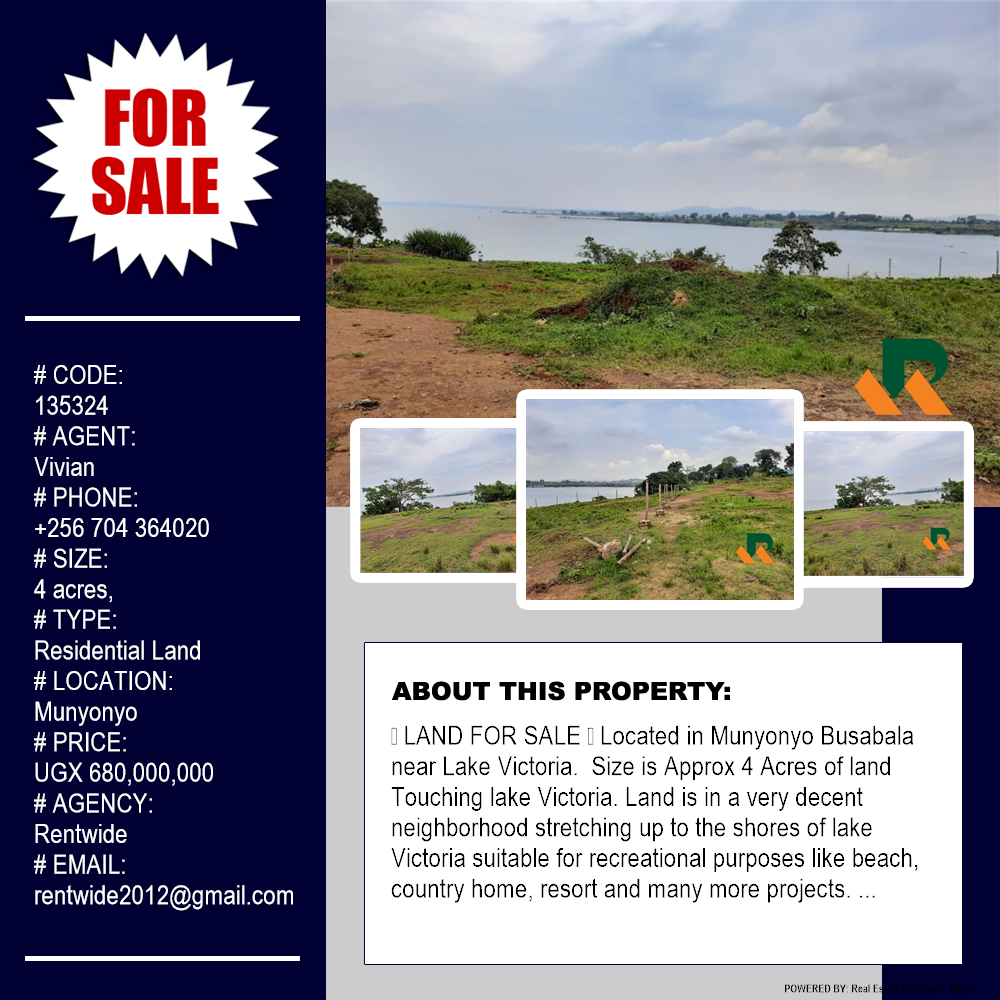 Residential Land  for sale in Munyonyo Kampala Uganda, code: 135324
