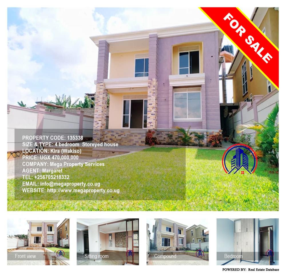 4 bedroom Storeyed house  for sale in Kira Wakiso Uganda, code: 135338