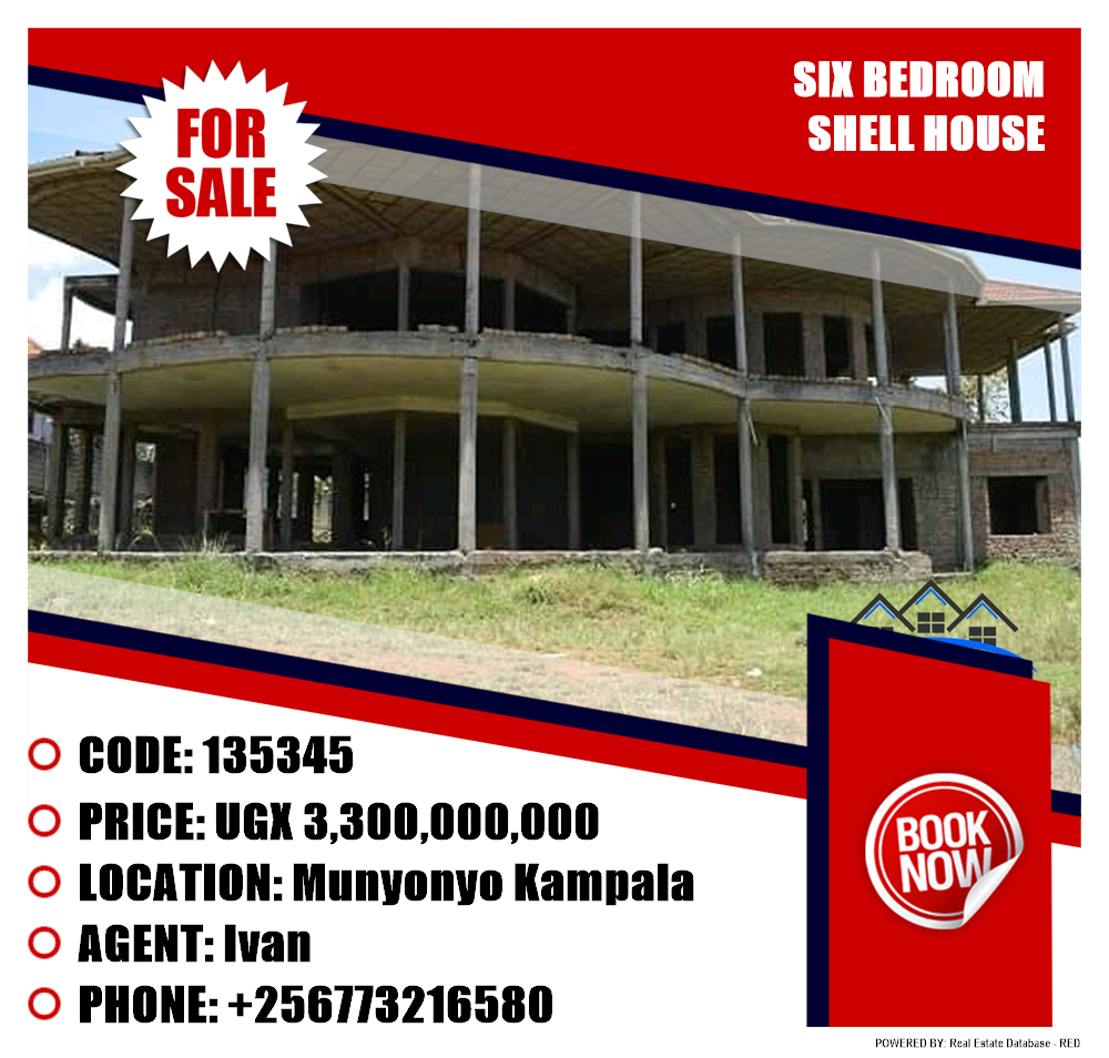 6 bedroom Shell House  for sale in Munyonyo Kampala Uganda, code: 135345
