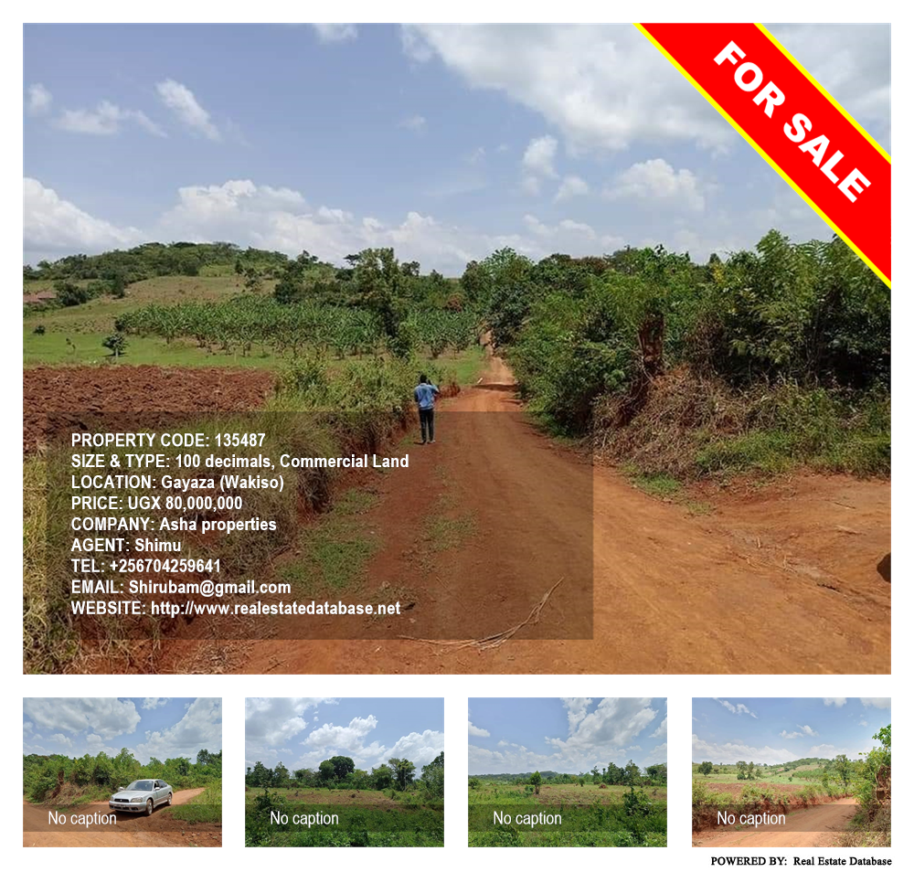 Commercial Land  for sale in Gayaza Wakiso Uganda, code: 135487