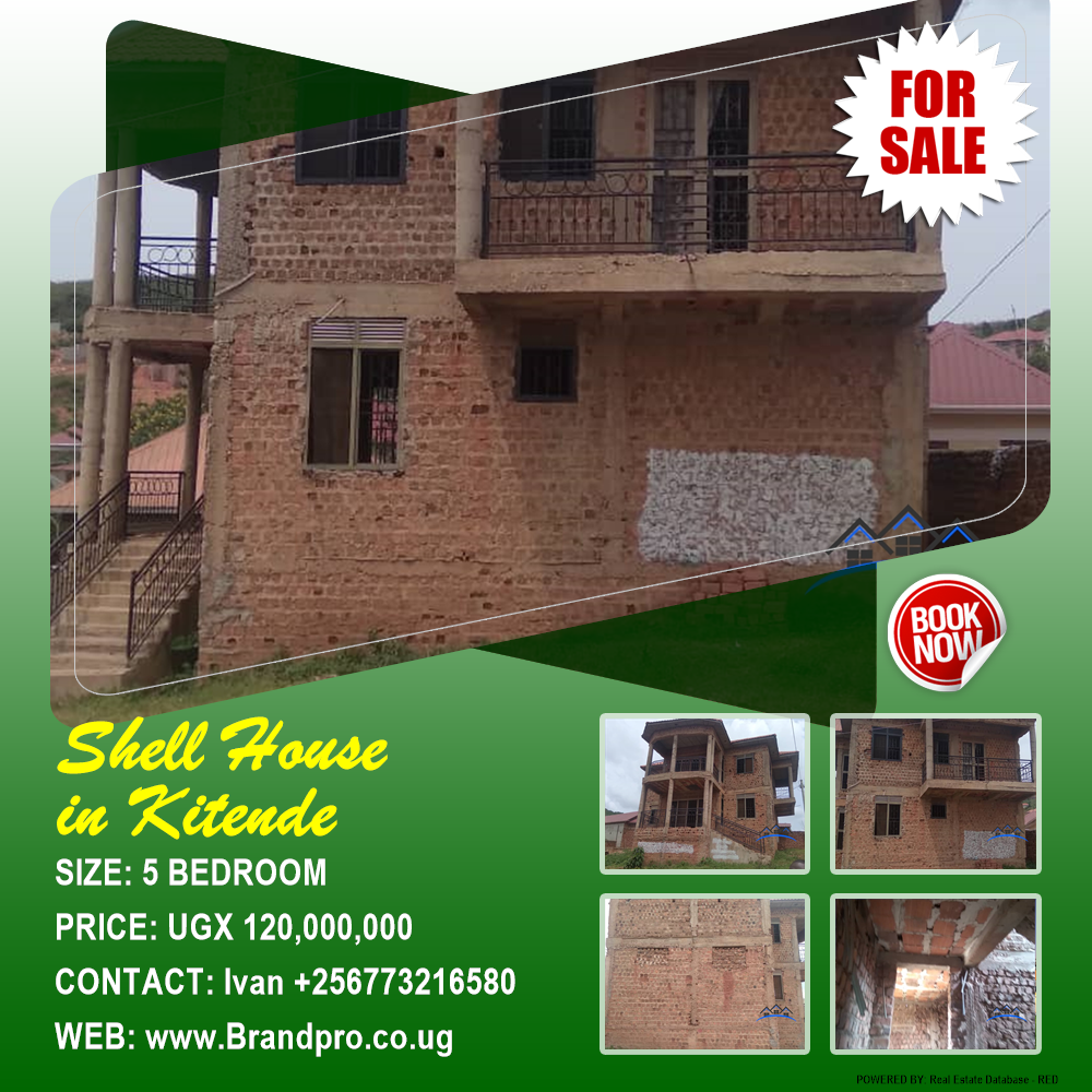 5 bedroom Shell House  for sale in Kitende Wakiso Uganda, code: 135530