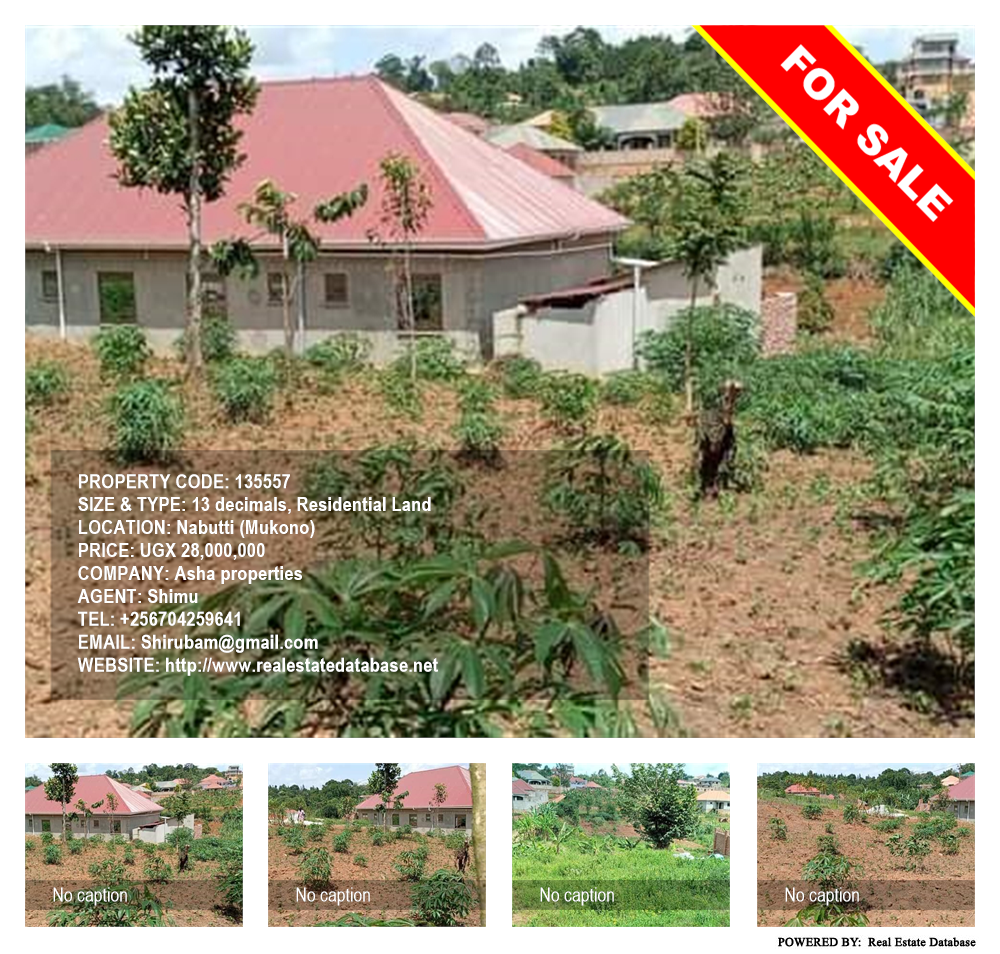 Residential Land  for sale in Nabutti Mukono Uganda, code: 135557