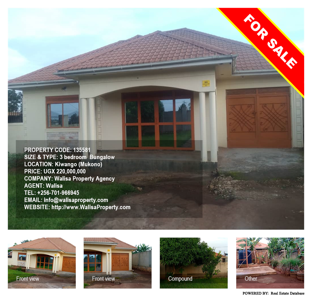 3 bedroom Bungalow  for sale in Kiwango Mukono Uganda, code: 135581