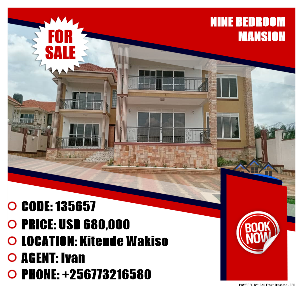 9 bedroom Mansion  for sale in Kitende Wakiso Uganda, code: 135657