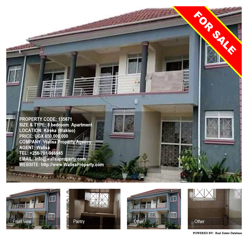 8 bedroom Apartment  for sale in Kireka Wakiso Uganda, code: 135671