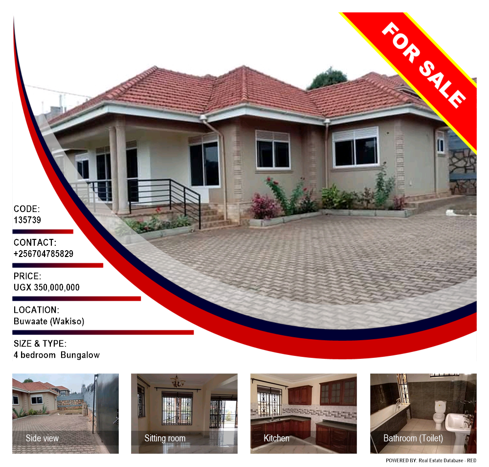 4 bedroom Bungalow  for sale in Buwaate Wakiso Uganda, code: 135739