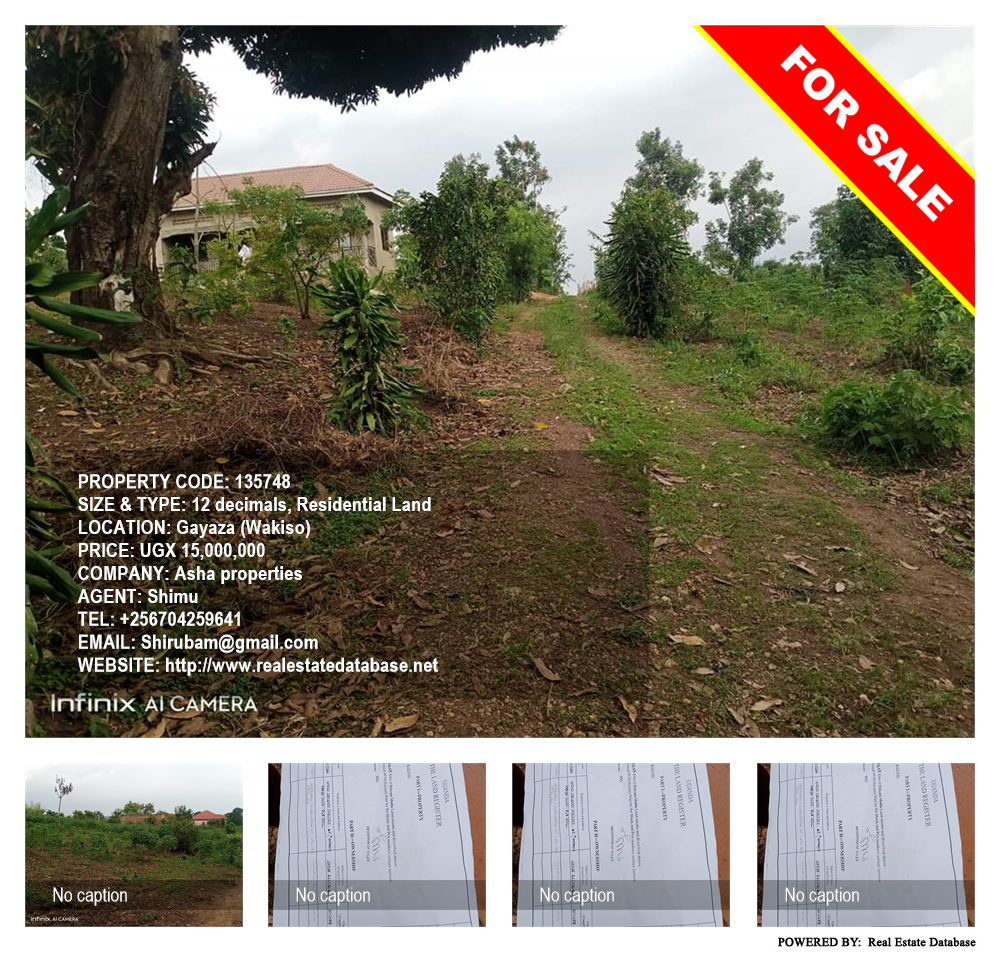 Residential Land  for sale in Gayaza Wakiso Uganda, code: 135748