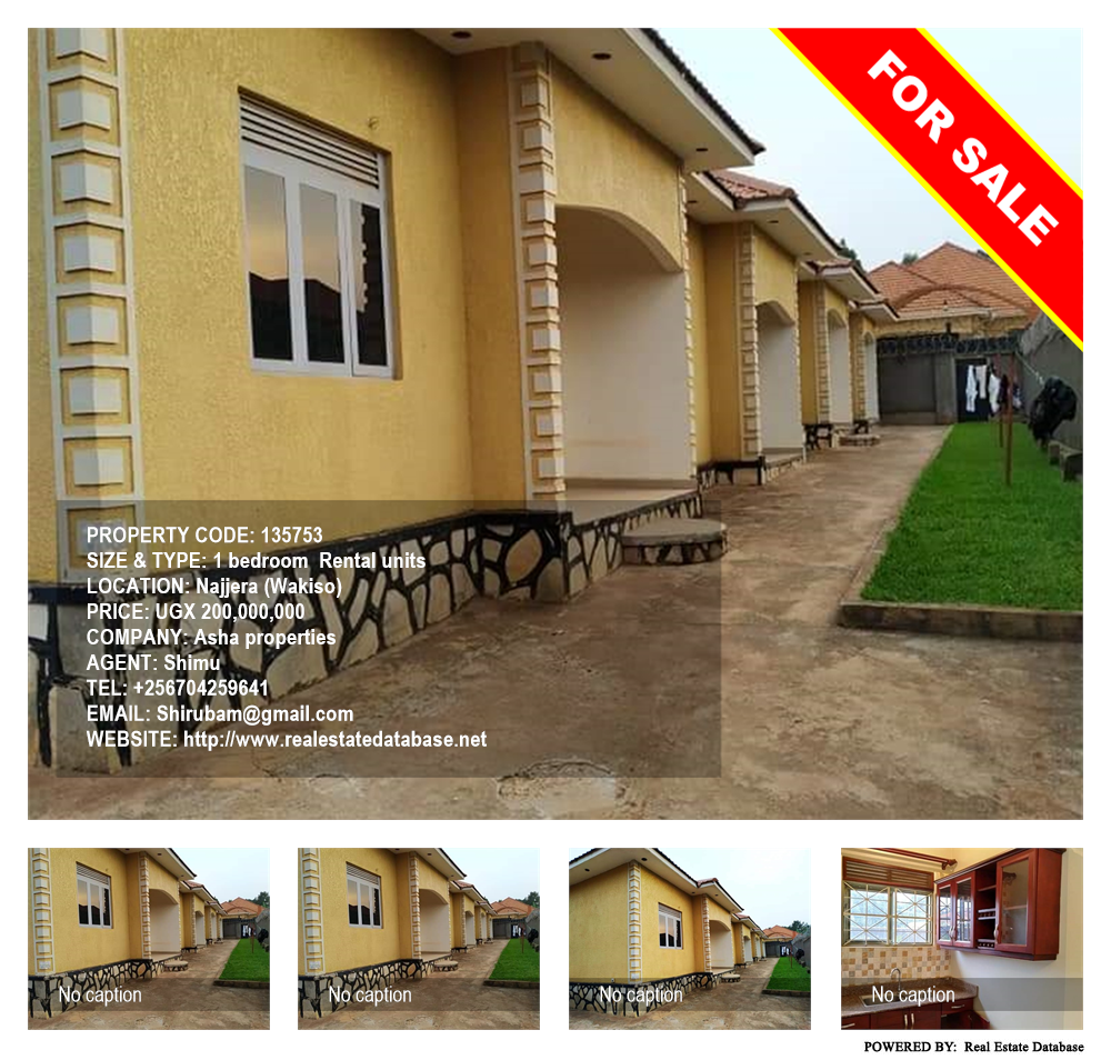 1 bedroom Rental units  for sale in Najjera Wakiso Uganda, code: 135753