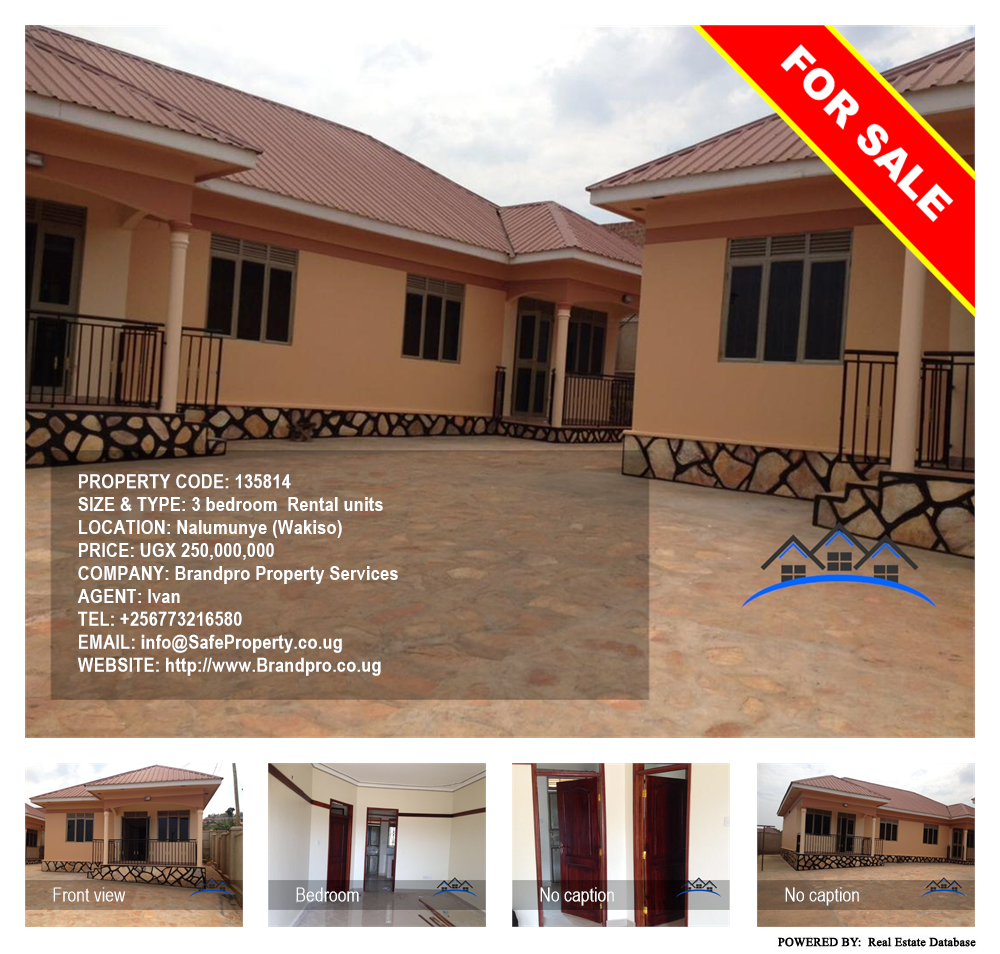 3 bedroom Rental units  for sale in Nalumunye Wakiso Uganda, code: 135814