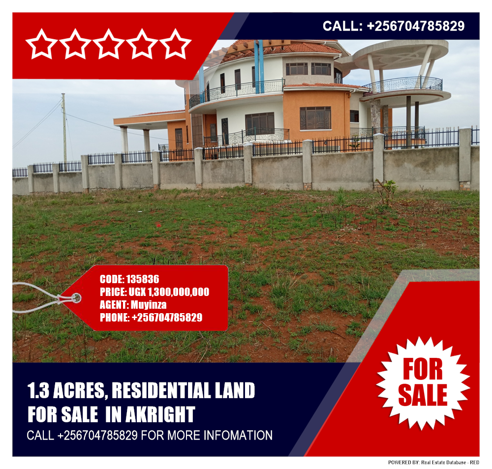 Residential Land  for sale in Akright Wakiso Uganda, code: 135836