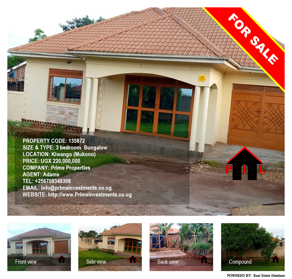 3 bedroom Bungalow  for sale in Kiwango Mukono Uganda, code: 135872