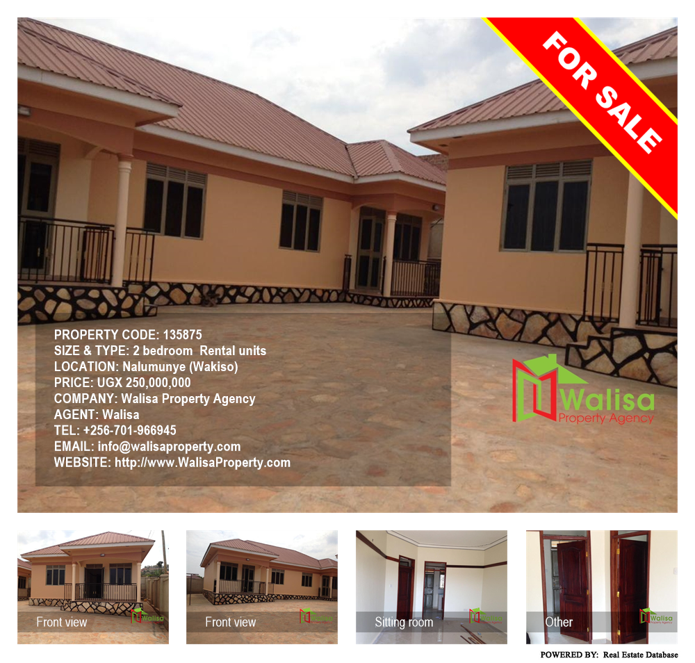 2 bedroom Rental units  for sale in Nalumunye Wakiso Uganda, code: 135875