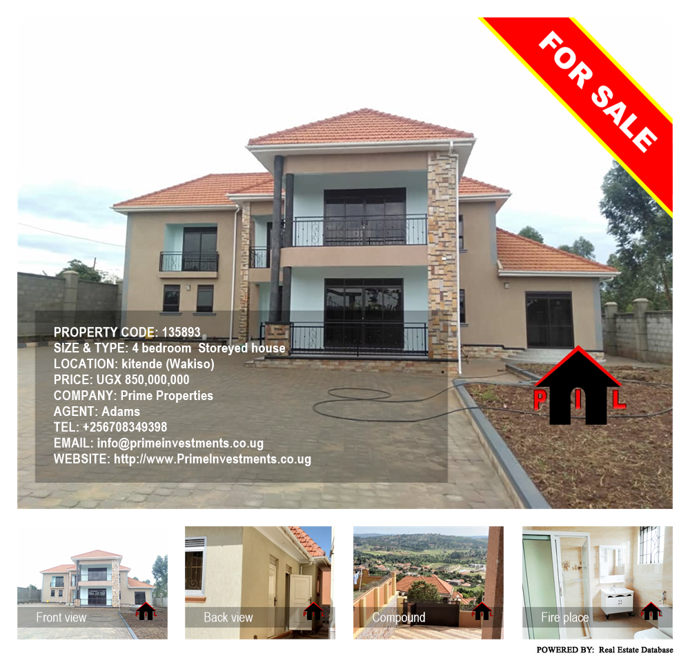 4 bedroom Storeyed house  for sale in Kitende Wakiso Uganda, code: 135893